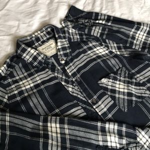 A&F flannel button-down shirt S